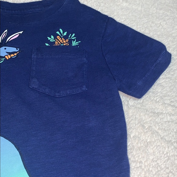 GAP Easter Dinosaur Blue T-shirt 2 EUC Short Sleeves - Picture 4 of 9